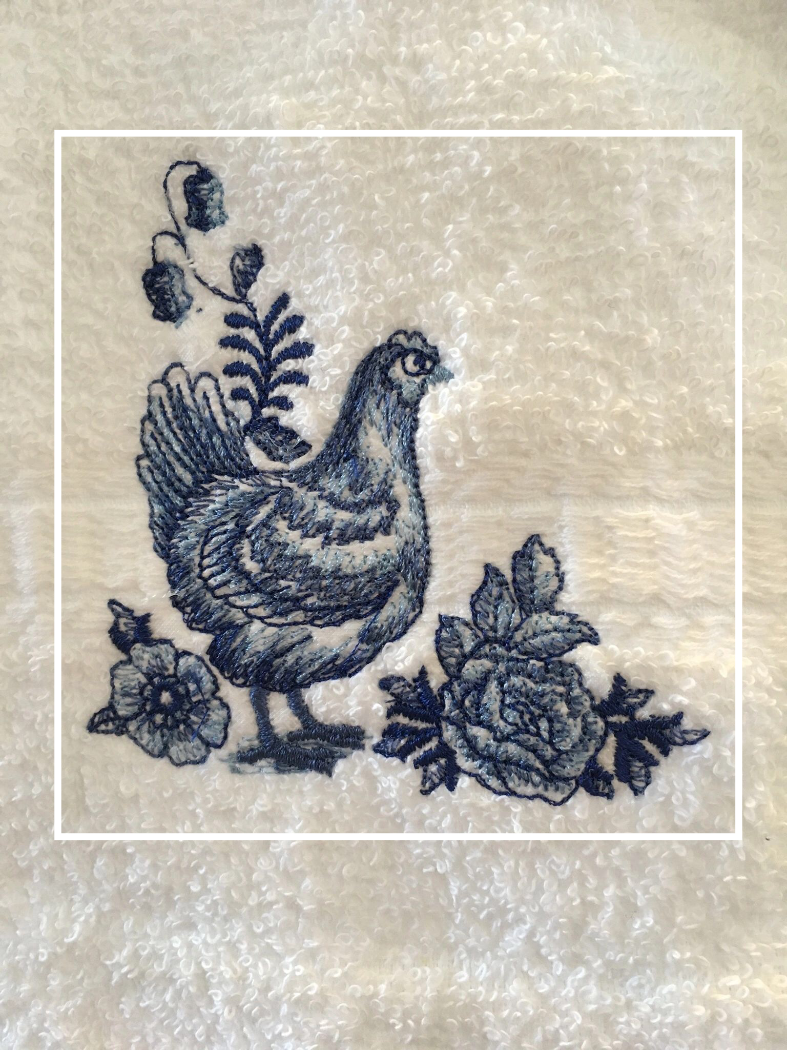 Deft Blue Hen kitchen towel
