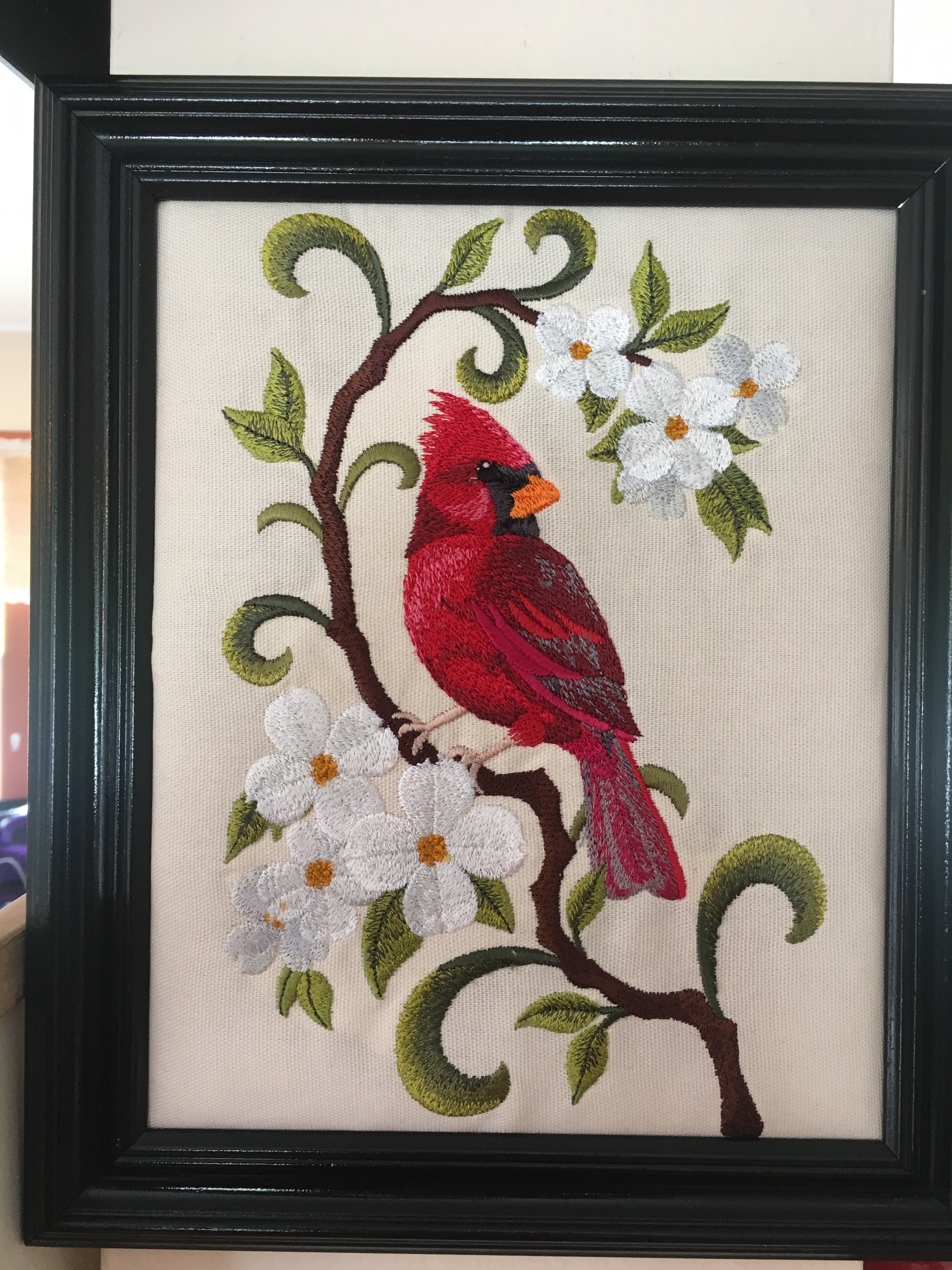 Cardinal on Dogwood Wall Hanging