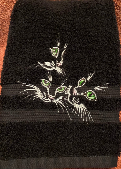 Kitten Trio on hand towel
